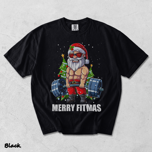 Merry Fitmas - Black mockup