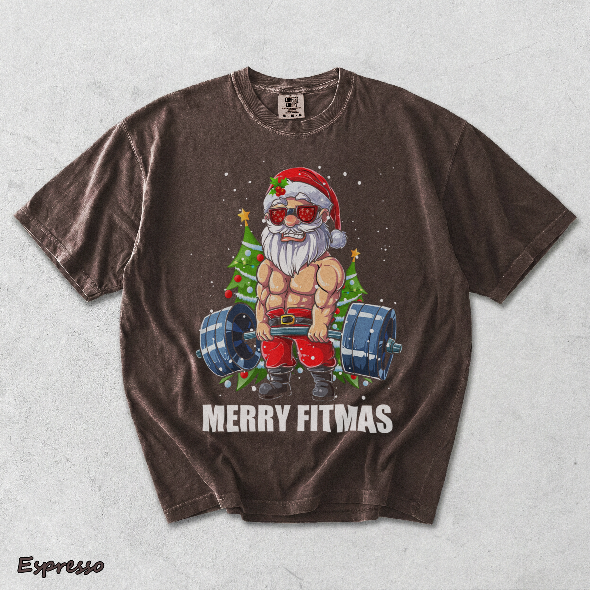 Merry Fitmas - Espresso mockup
