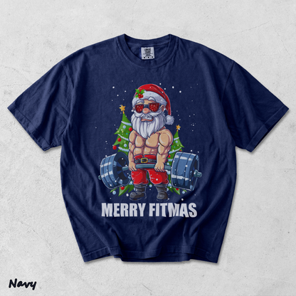 Merry Fitmas - True Navy mockup