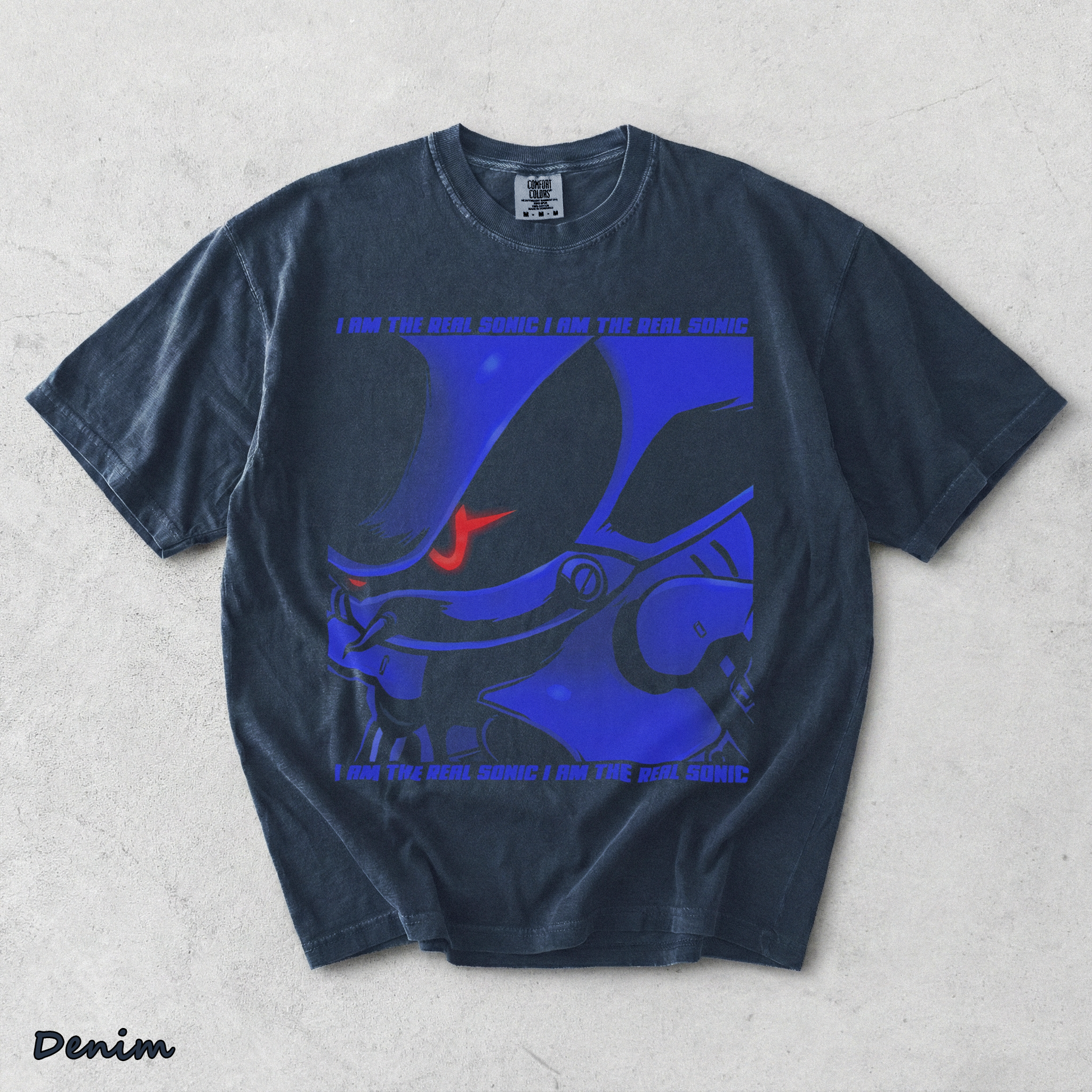 Metal Sonic & Shadow the Hedgehog - Denim mockup