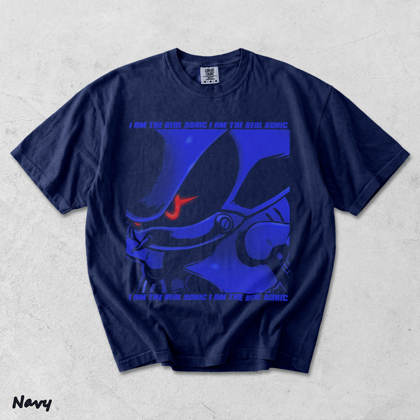Metal Sonic & Shadow the Hedgehog - True Navy mockup