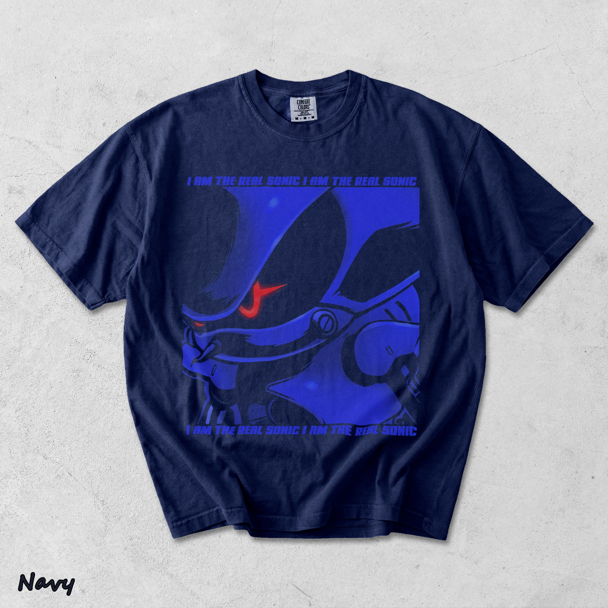 Metal Sonic & Shadow the Hedgehog - True Navy mockup