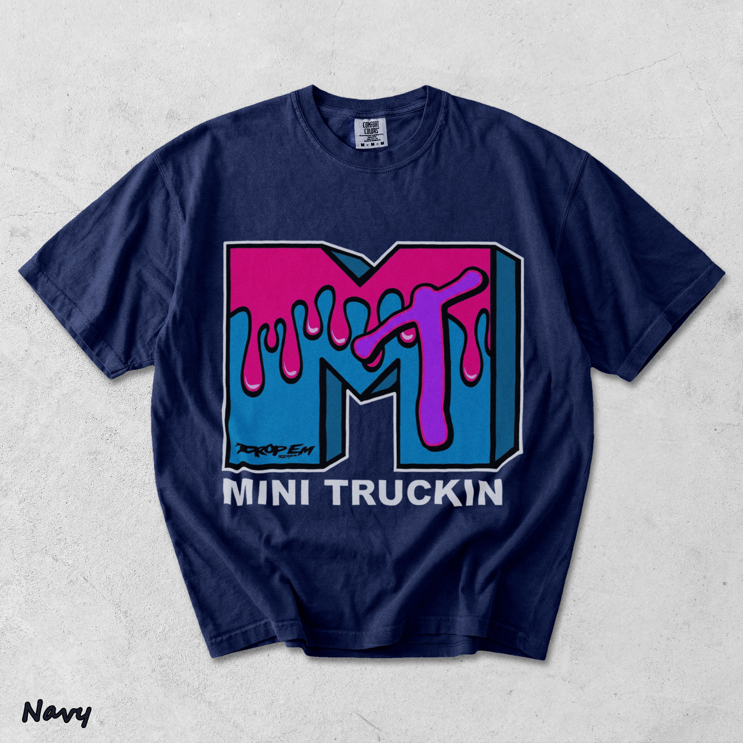 Mini Truckin - True Navy mockup