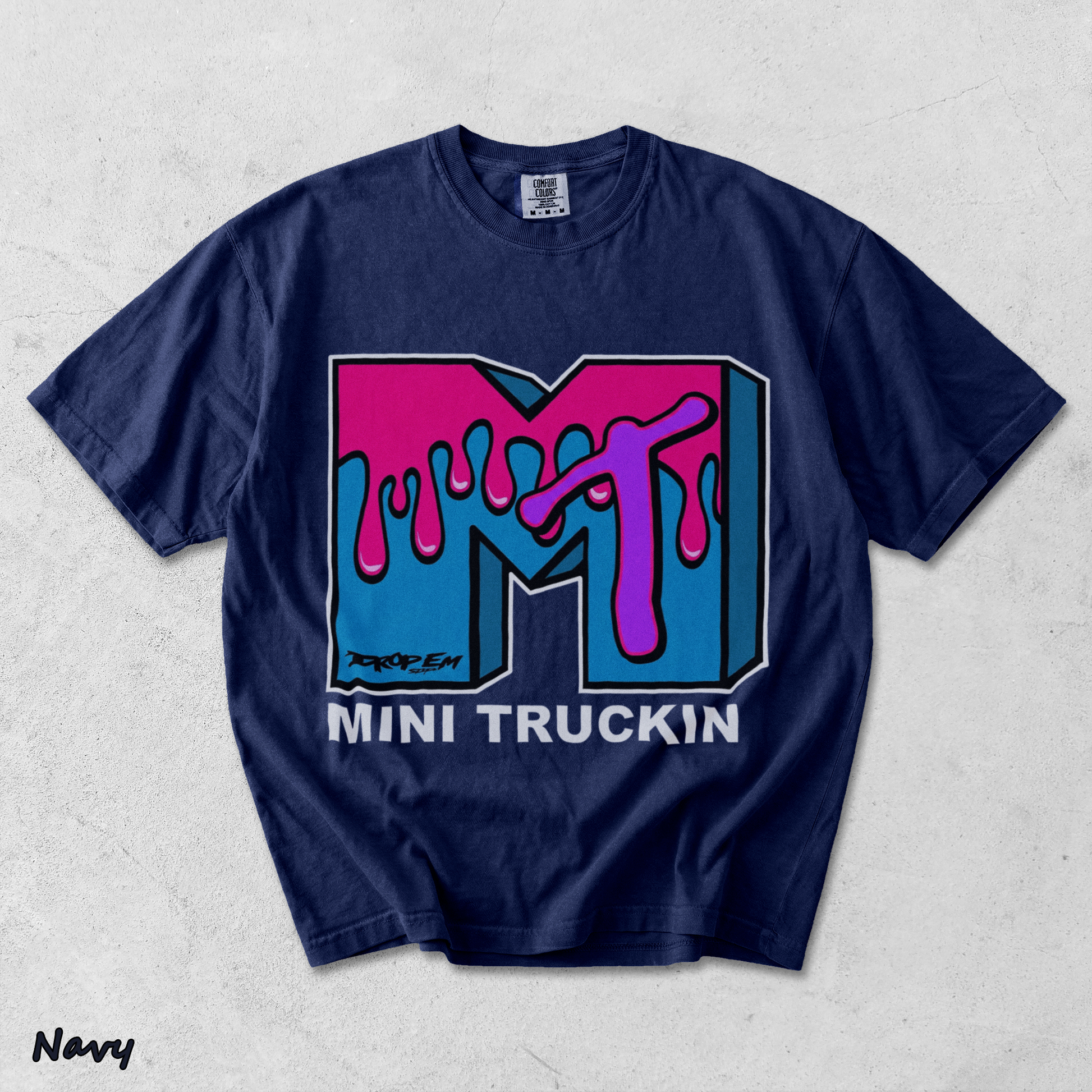 Mini Truckin - True Navy mockup