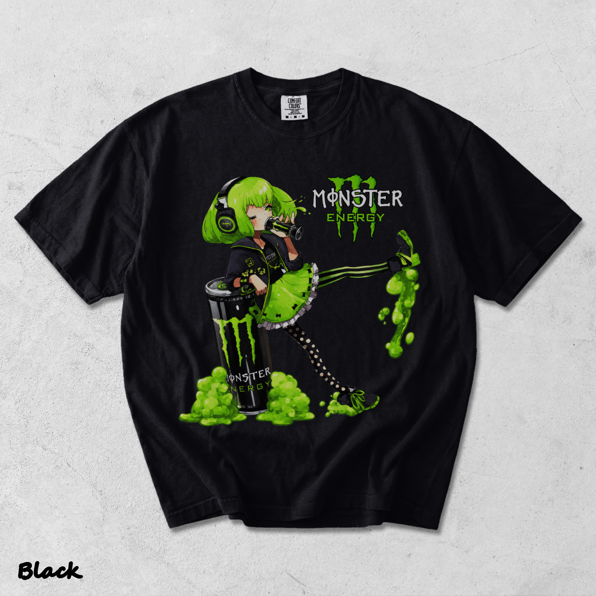 Monster Energy Anime Girl - Black mockup