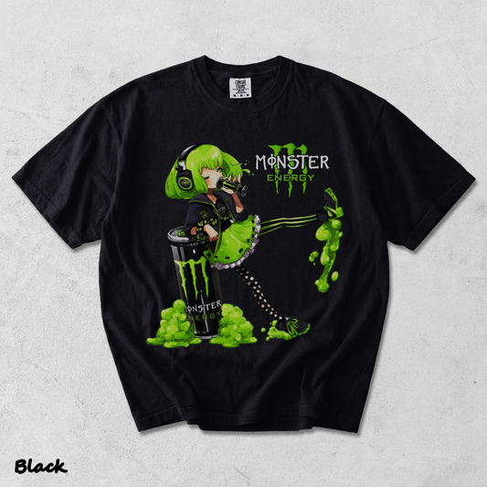 Monster Energy Anime Girl - Black mockup