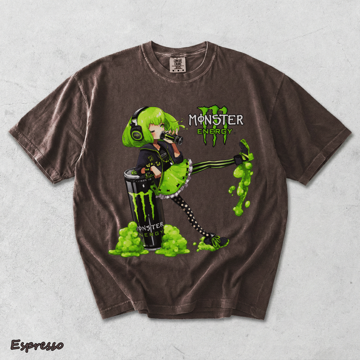 Monster Energy Anime Girl - Espresso mockup
