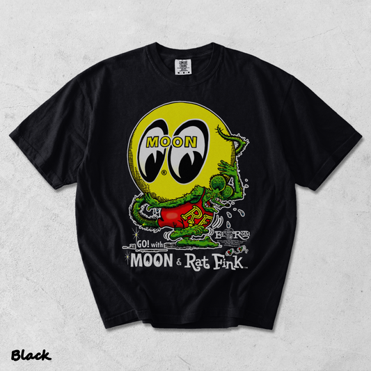 Moon Eyes Rat Fink Go With Mooneyes Hot Rod - Black mockup