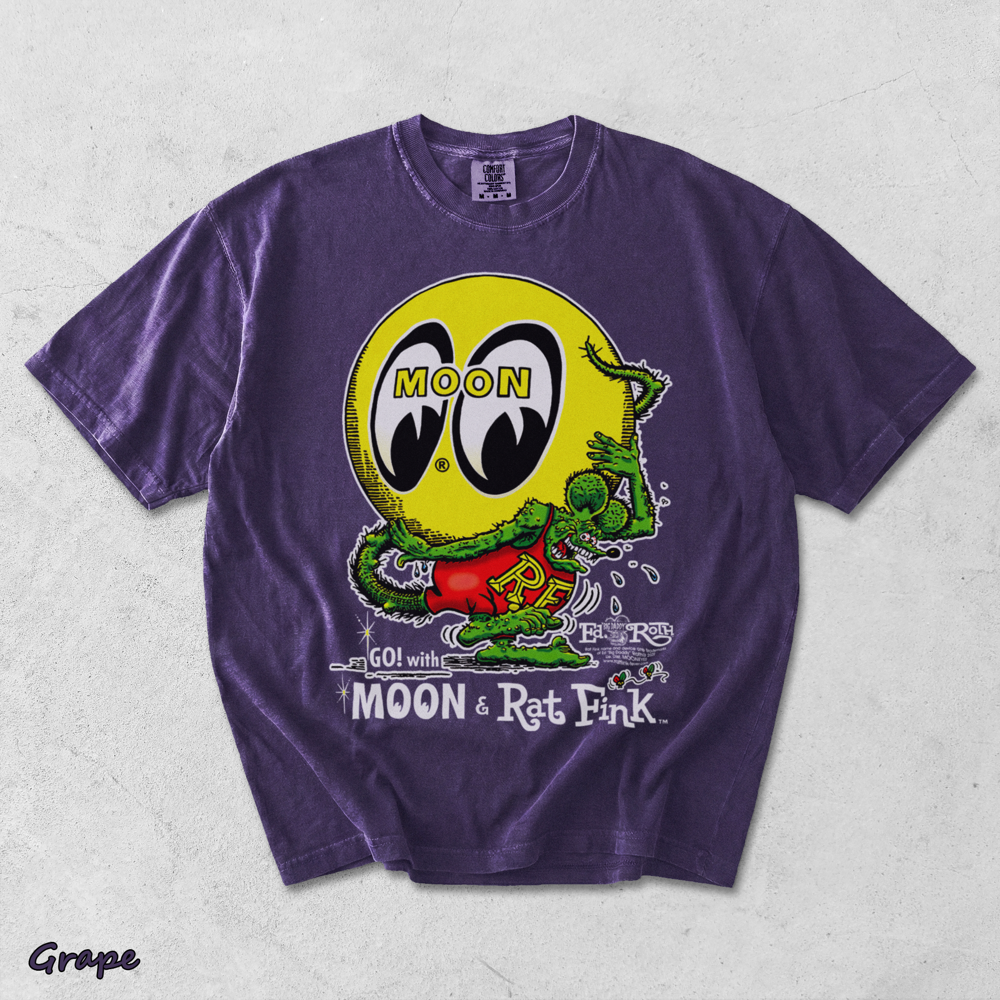 Moon Eyes Rat Fink Go With Mooneyes Hot Rod - Grape mockup