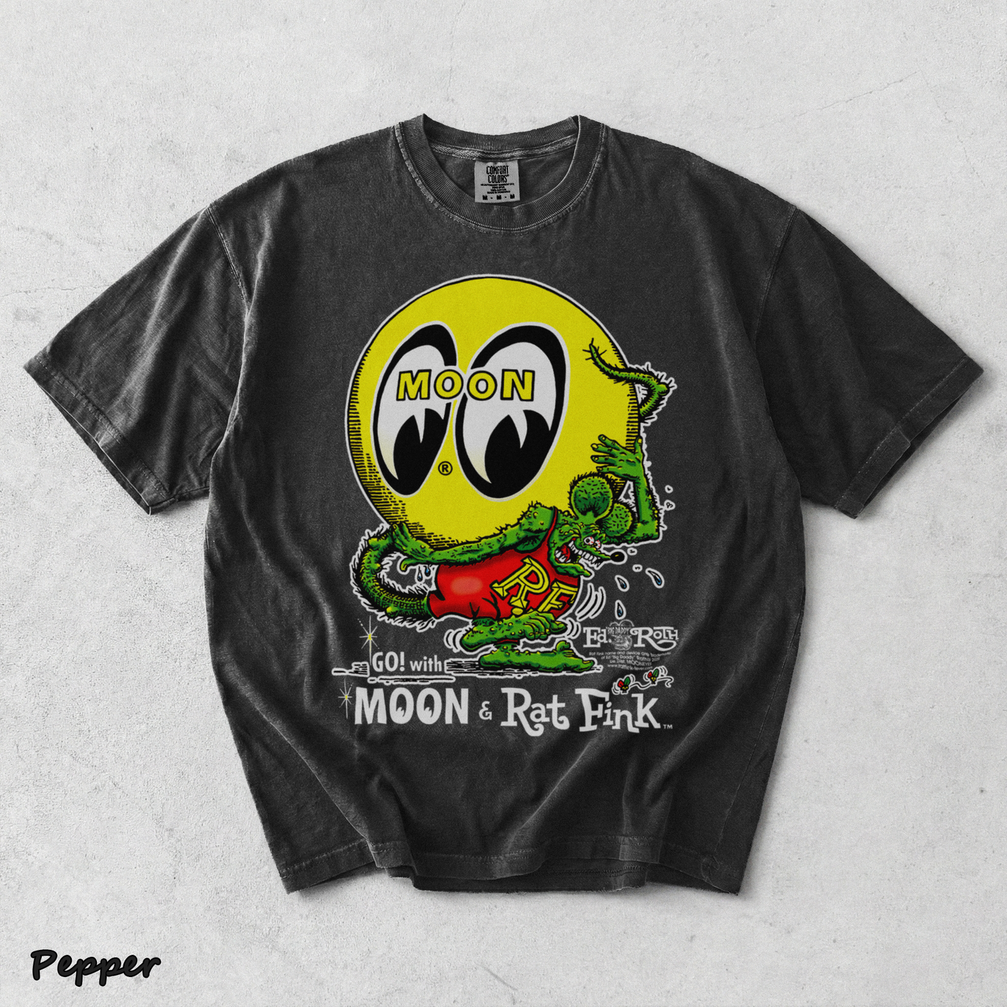 Moon Eyes Rat Fink Go With Mooneyes Hot Rod - Pepper mockup