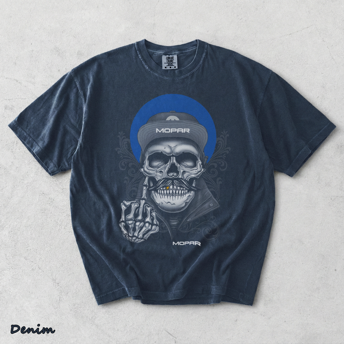 Mopar Skull - Denim mockup