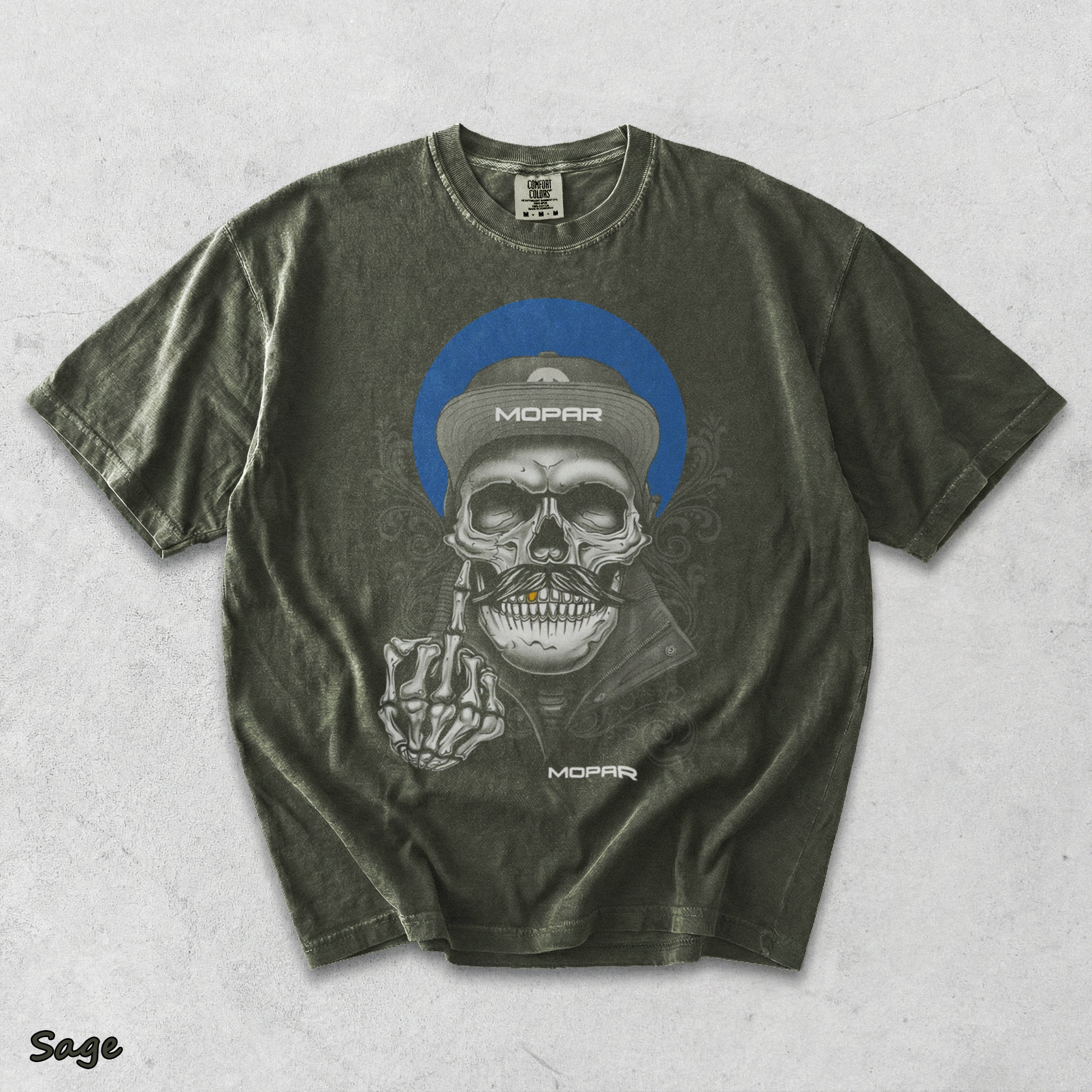 Mopar Skull - Sage mockup