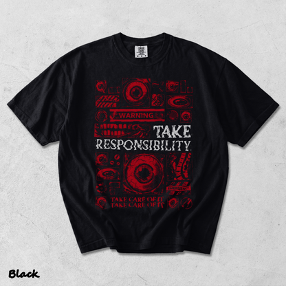 Mouthwashing Unisex Acid Washed Lightweight Cotton T-Shirt - Black mockup