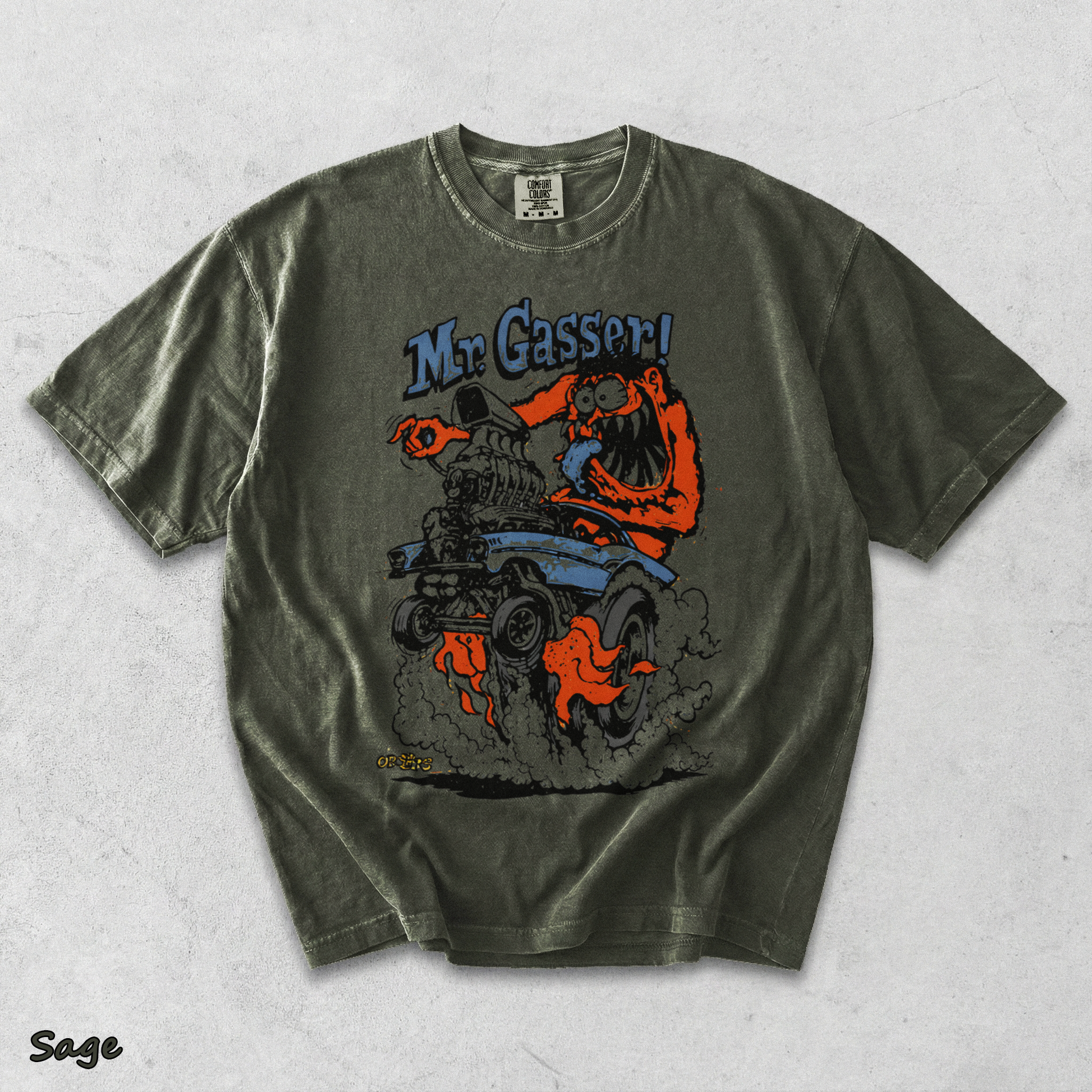 Mr Gasser Rat Fink - Sage mockup