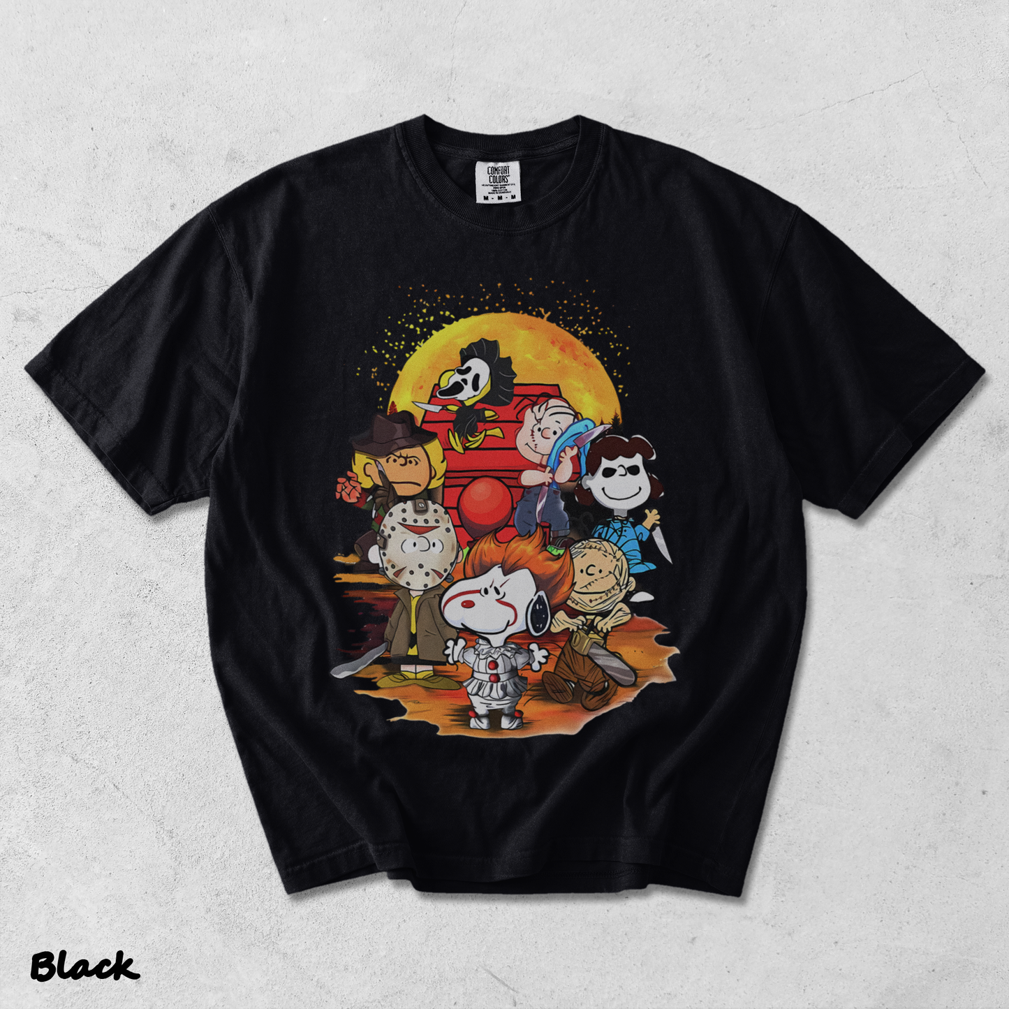n25.Halloween Snoopy Crew - Black mockup