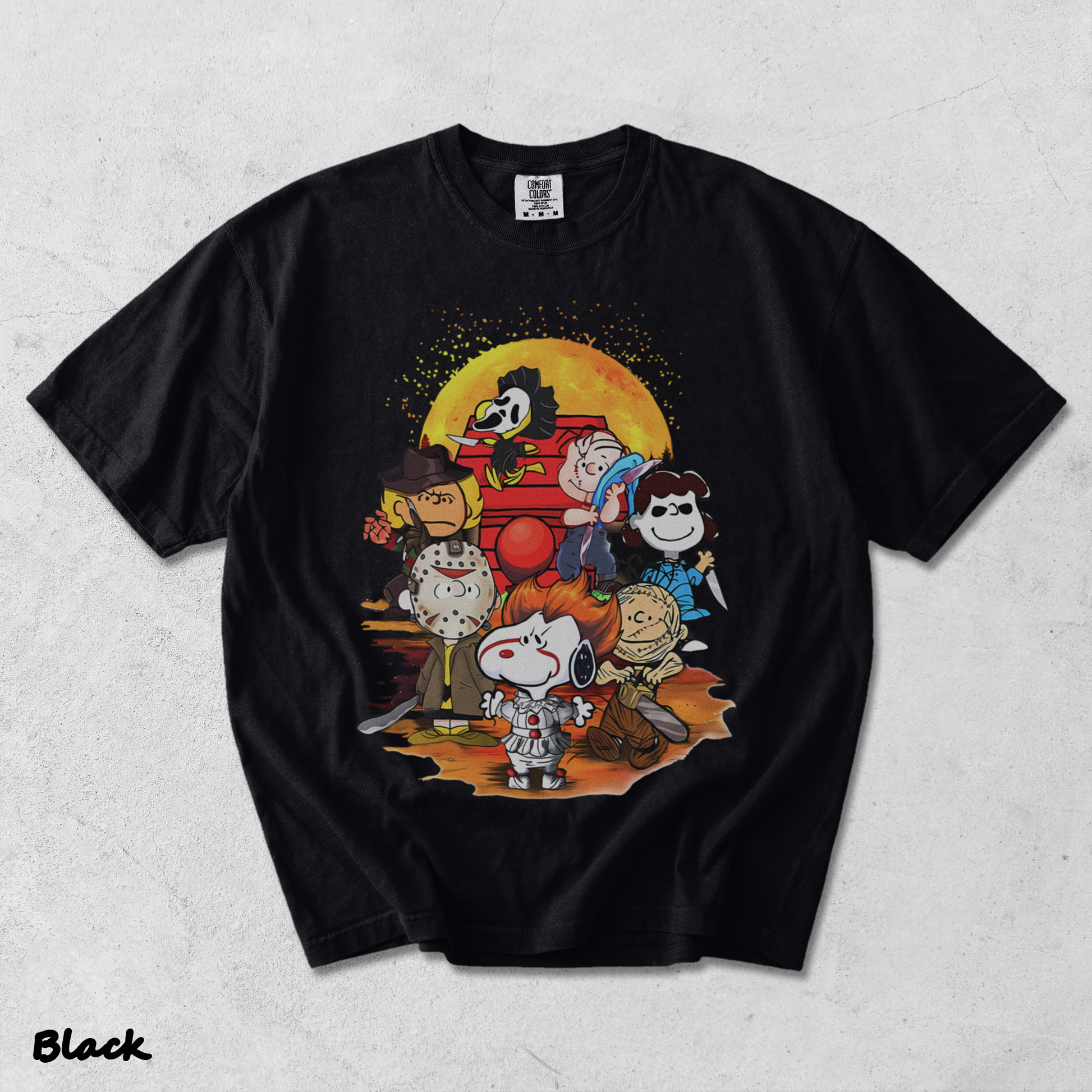 n25.Halloween Snoopy Crew - Black mockup