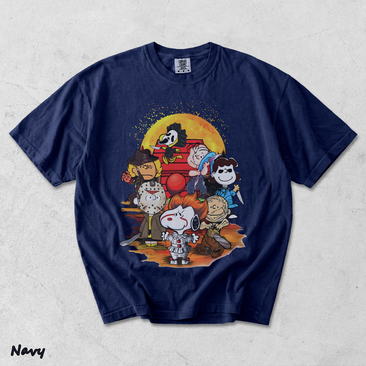 n25.Halloween Snoopy Crew - True Navy mockup