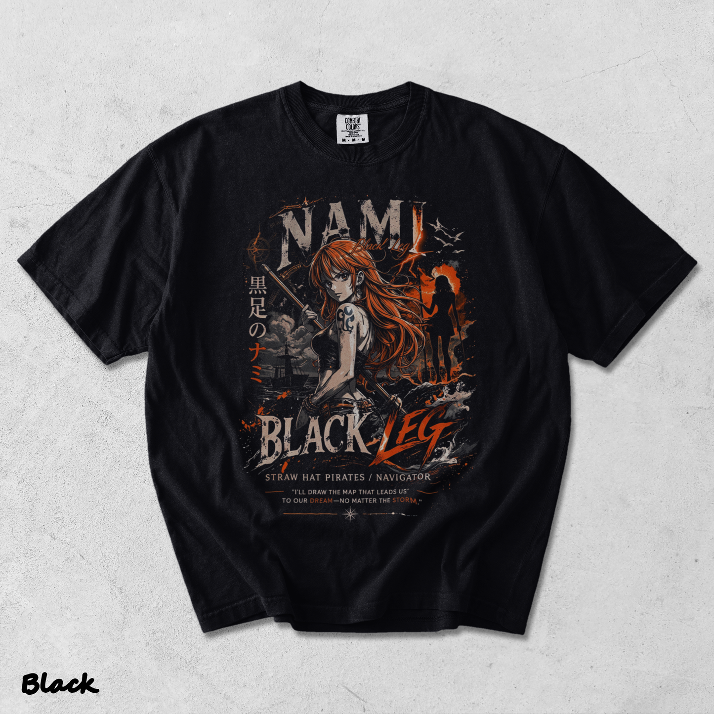 Nami Sanji - Black mockup