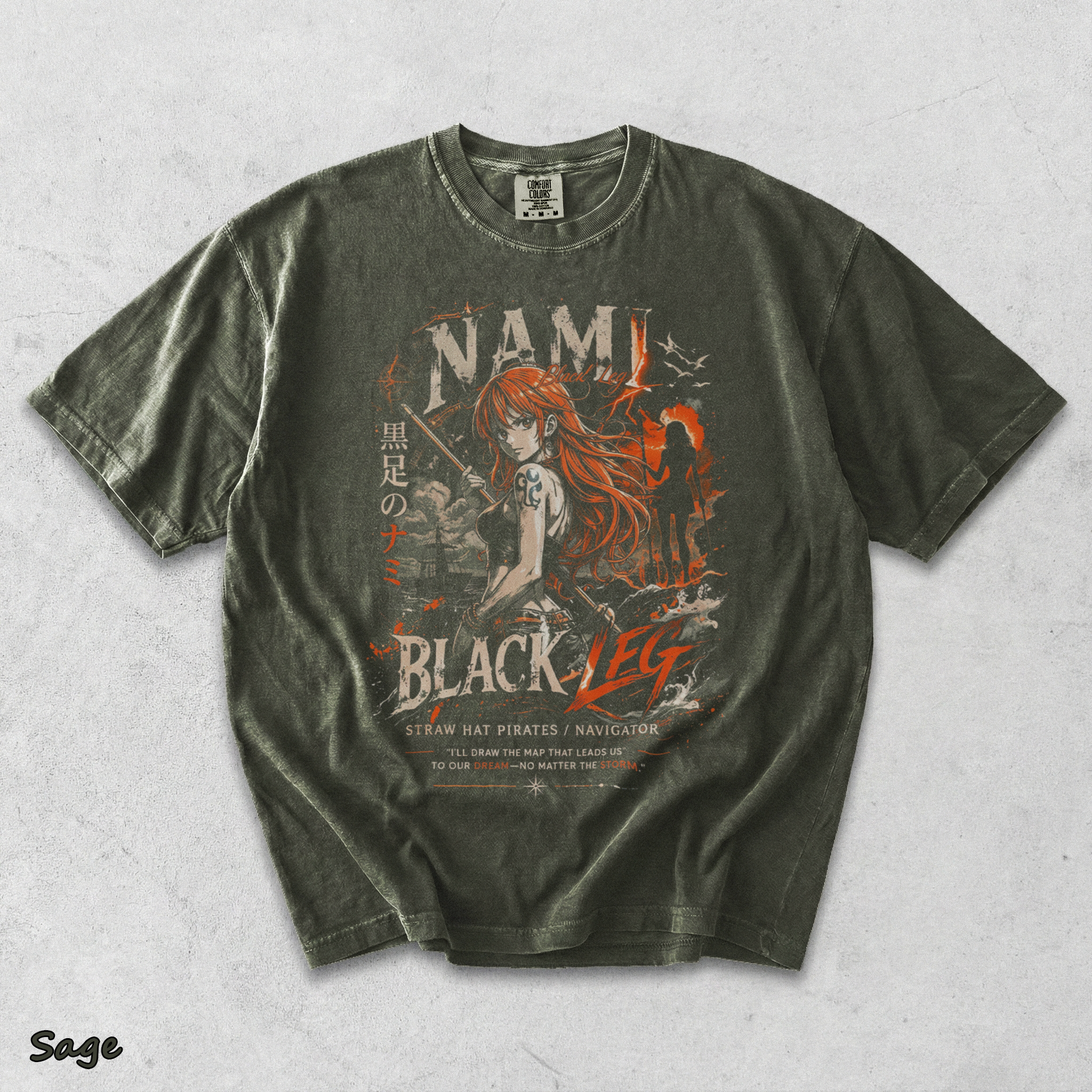 Nami Sanji - Sage mockup