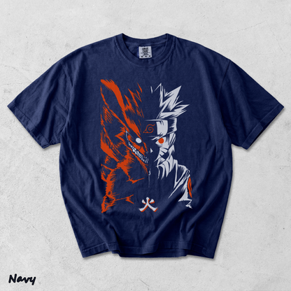 Naruto Nine Back - True Navy mockup