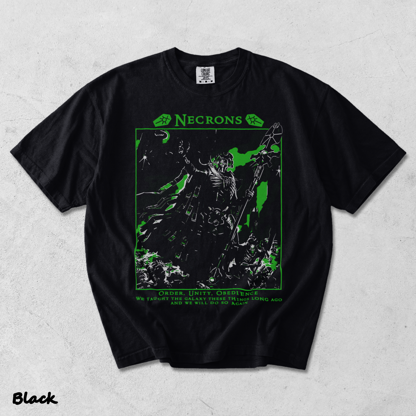 Necron Back - Black mockup