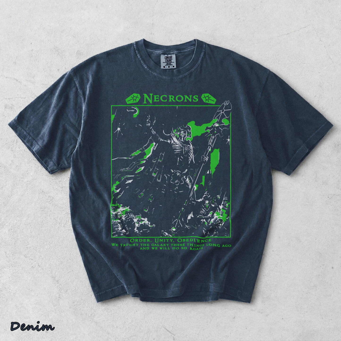 Necron Back - Denim mockup