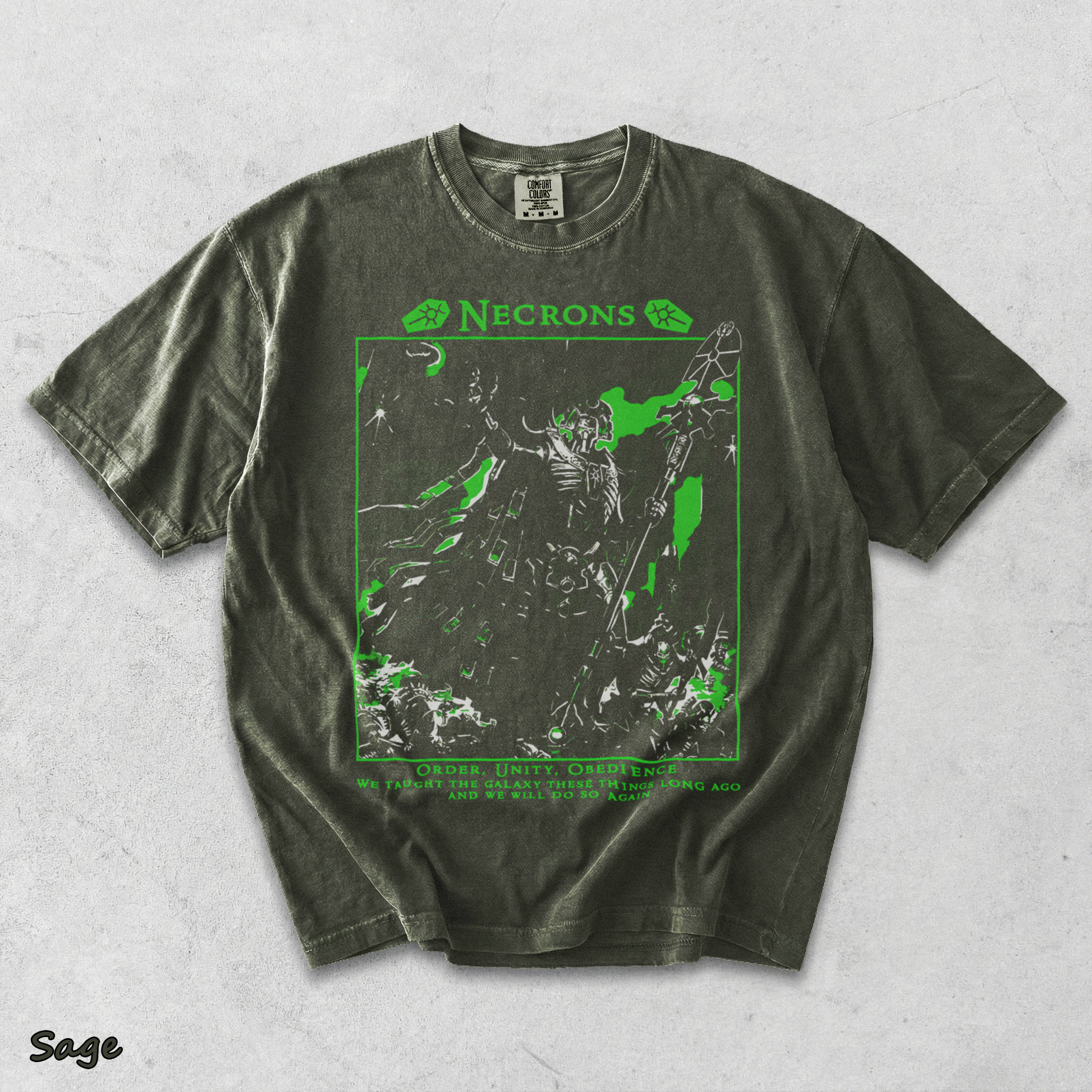 Necron Back - Sage mockup