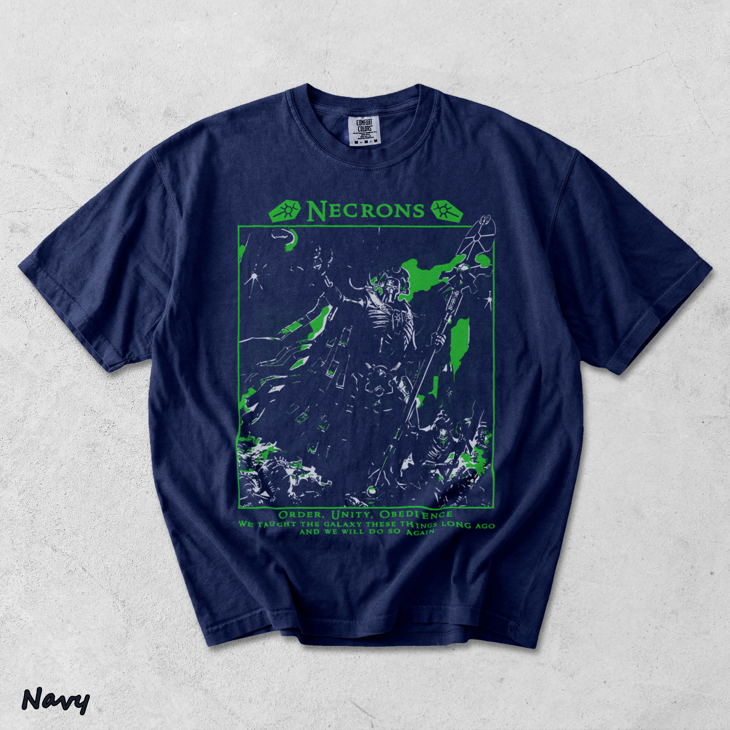 Necron Back - True Navy mockup