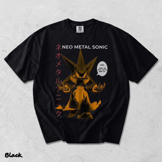 Neo Metal Sonic Anime Streetwear 3 - Black mockup