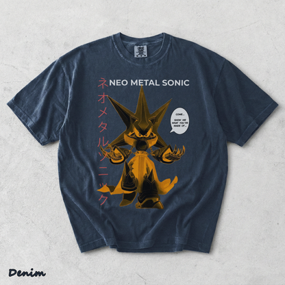 Neo Metal Sonic Anime Streetwear 3 - Denim mockup