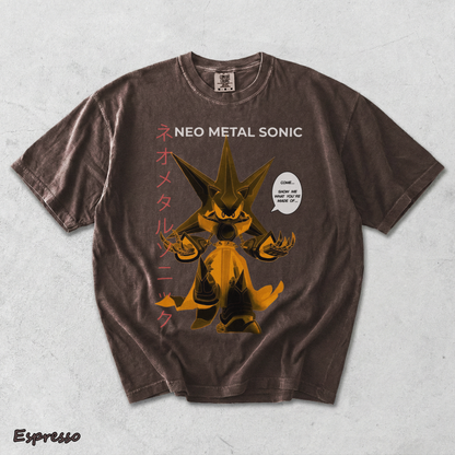 Neo Metal Sonic Anime Streetwear 3 - Espresso mockup