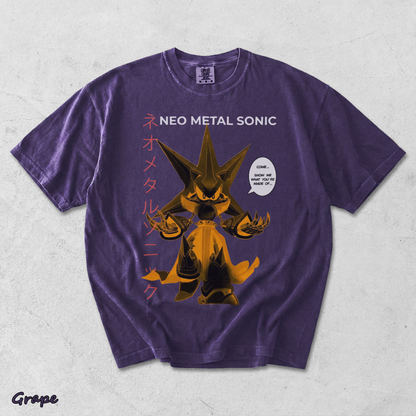 Neo Metal Sonic Anime Streetwear 3 - Grape mockup