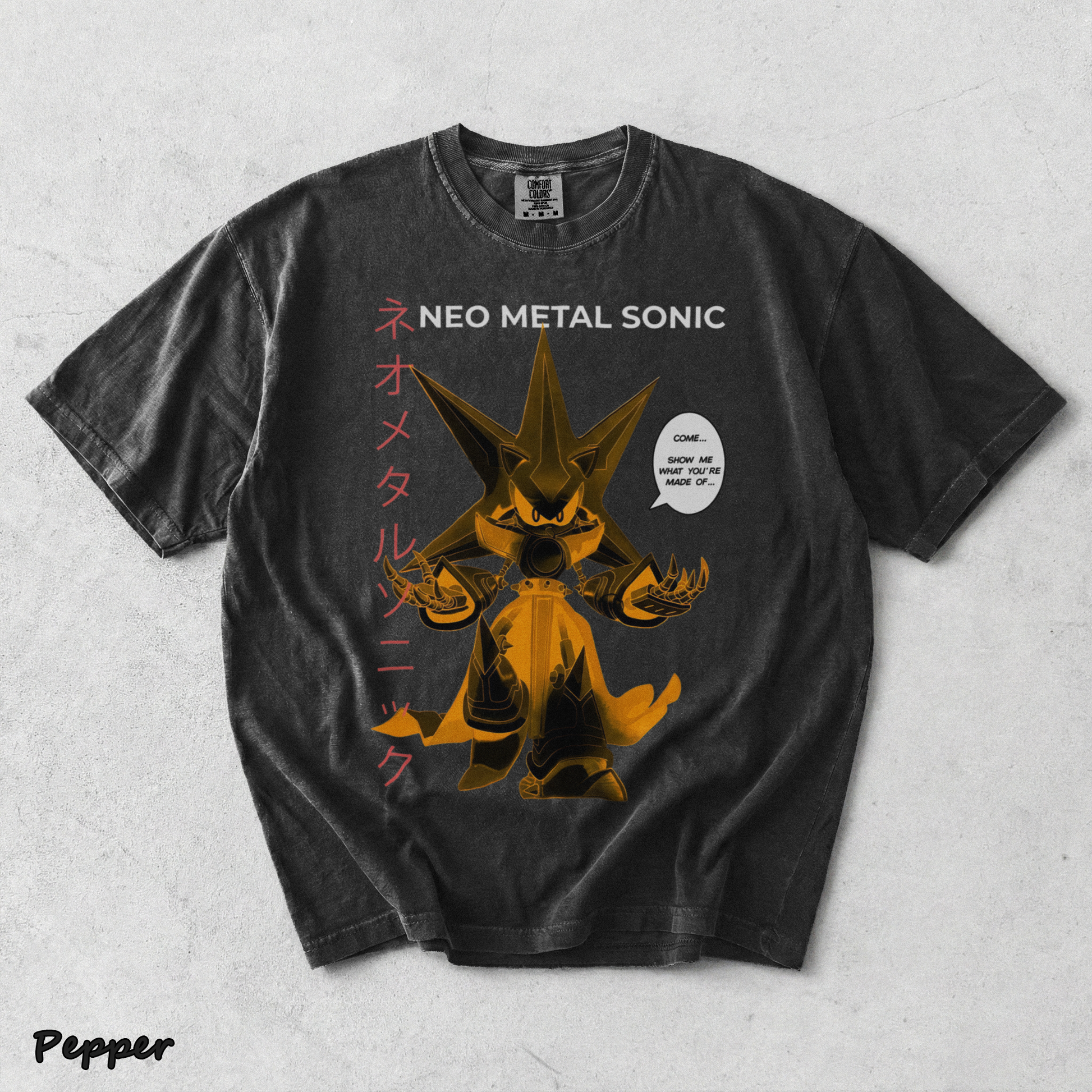 Neo Metal Sonic Anime Streetwear 3 - Pepper mockup
