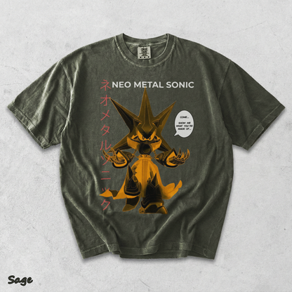 Neo Metal Sonic Anime Streetwear 3 - Sage mockup