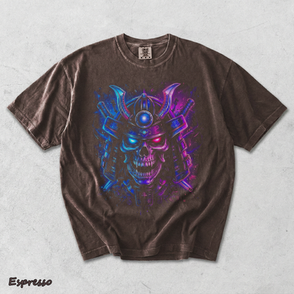 Neon Samurai Skull - Espresso mockup