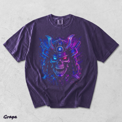 Neon Samurai Skull - Grape mockup