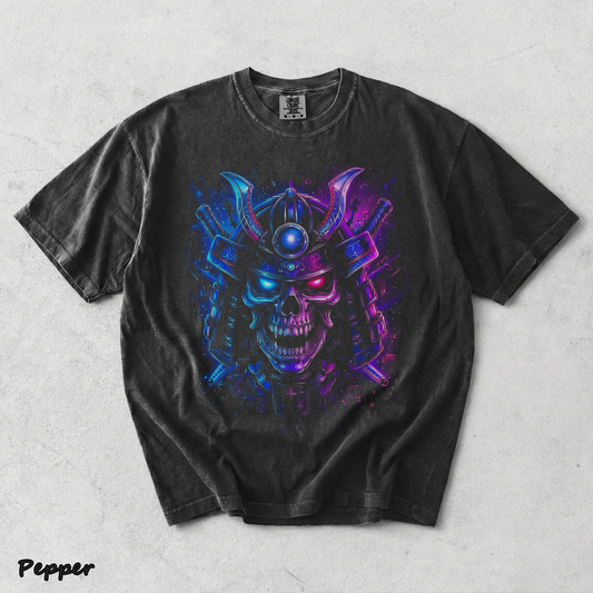 Neon Samurai Skull - Pepper mockup
