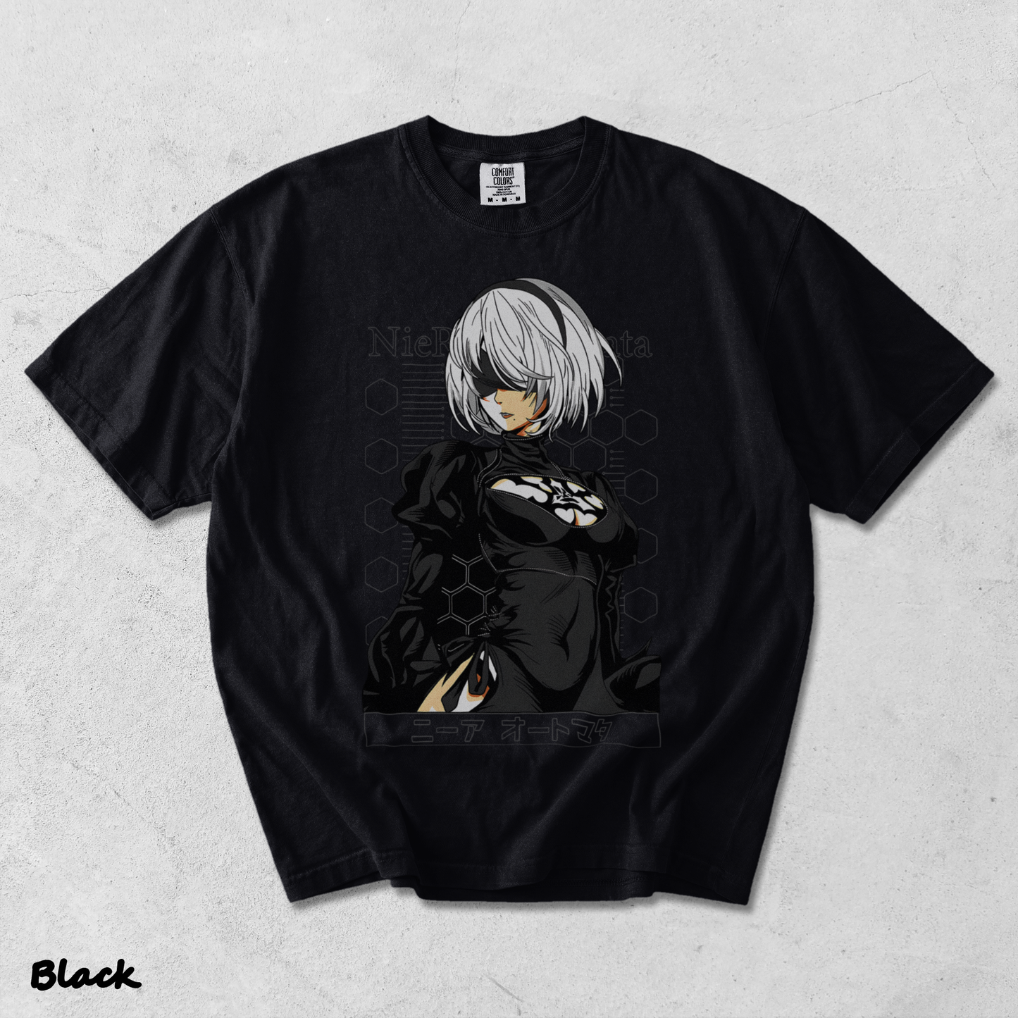 Nier Automata 2B 16-14407-78506 Nemo back - Black mockup
