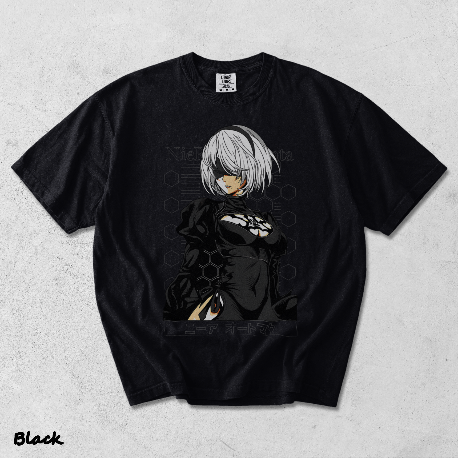 Nier Automata 2B 16-14407-78506 Nemo back - Black mockup