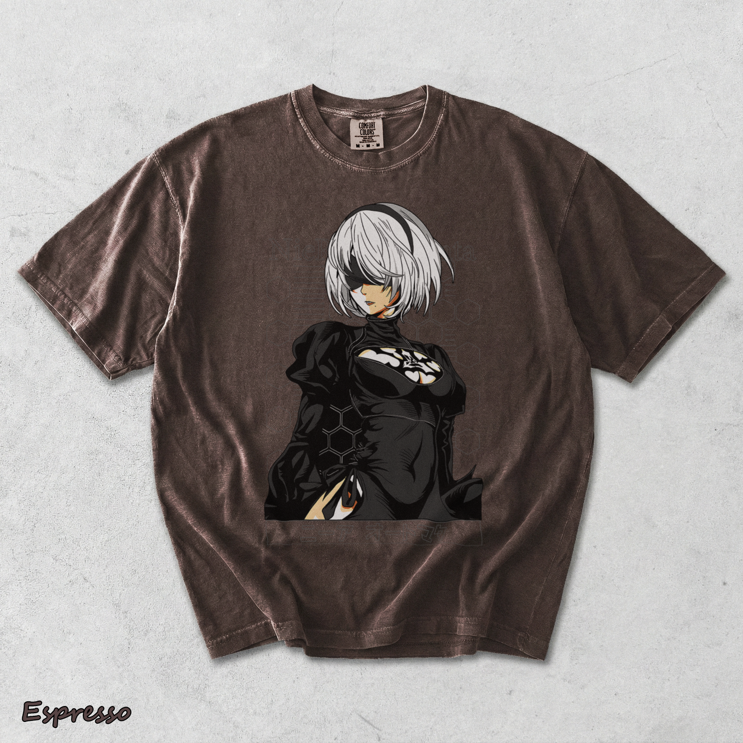 Nier Automata 2B 16-14407-78506 Nemo back - Espresso mockup