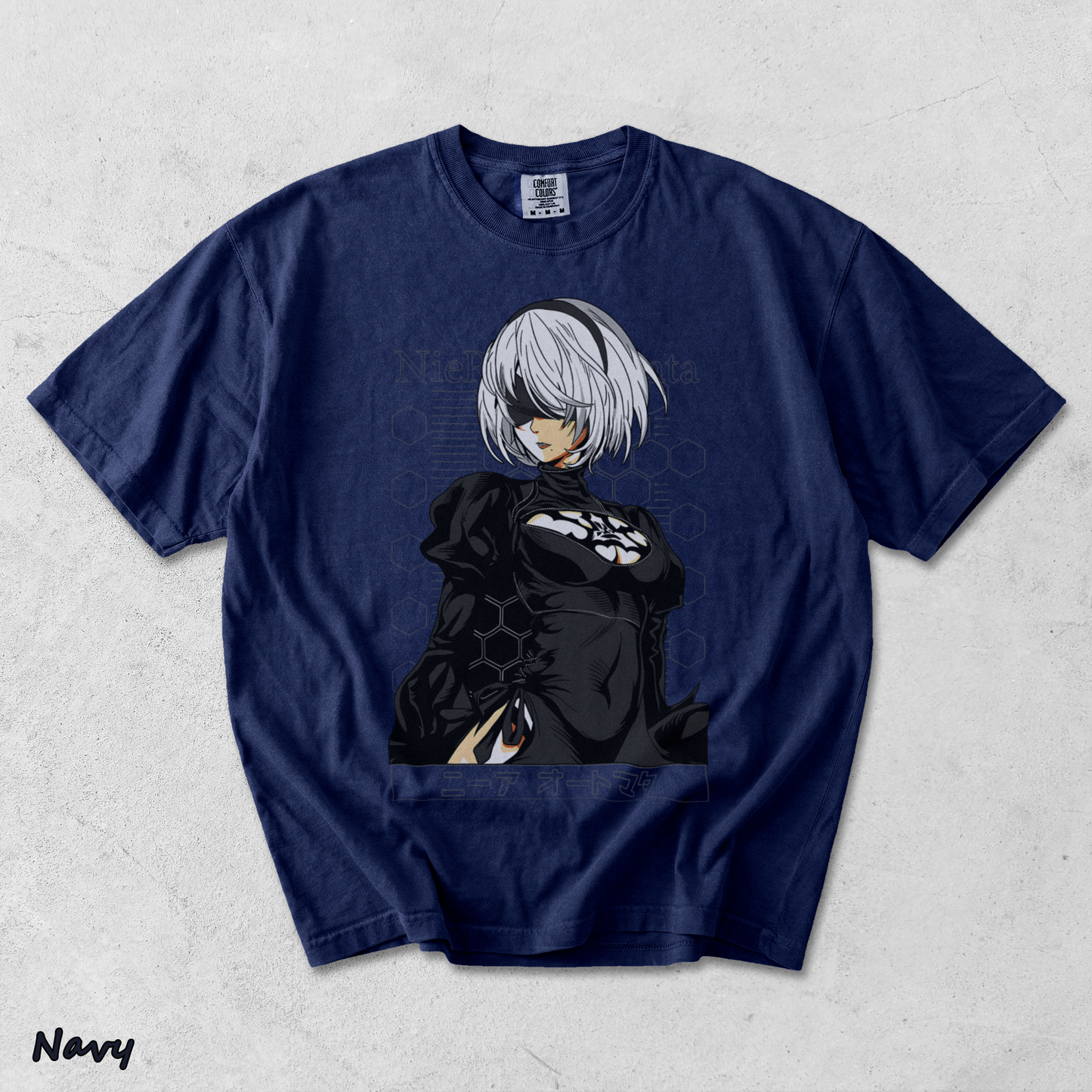 Nier Automata 2B 16-14407-78506 Nemo back - True Navy mockup