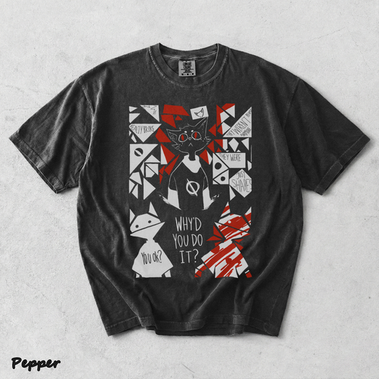 Night in The Woods Mae Borowski Washed Tshirt - Pepper mockup