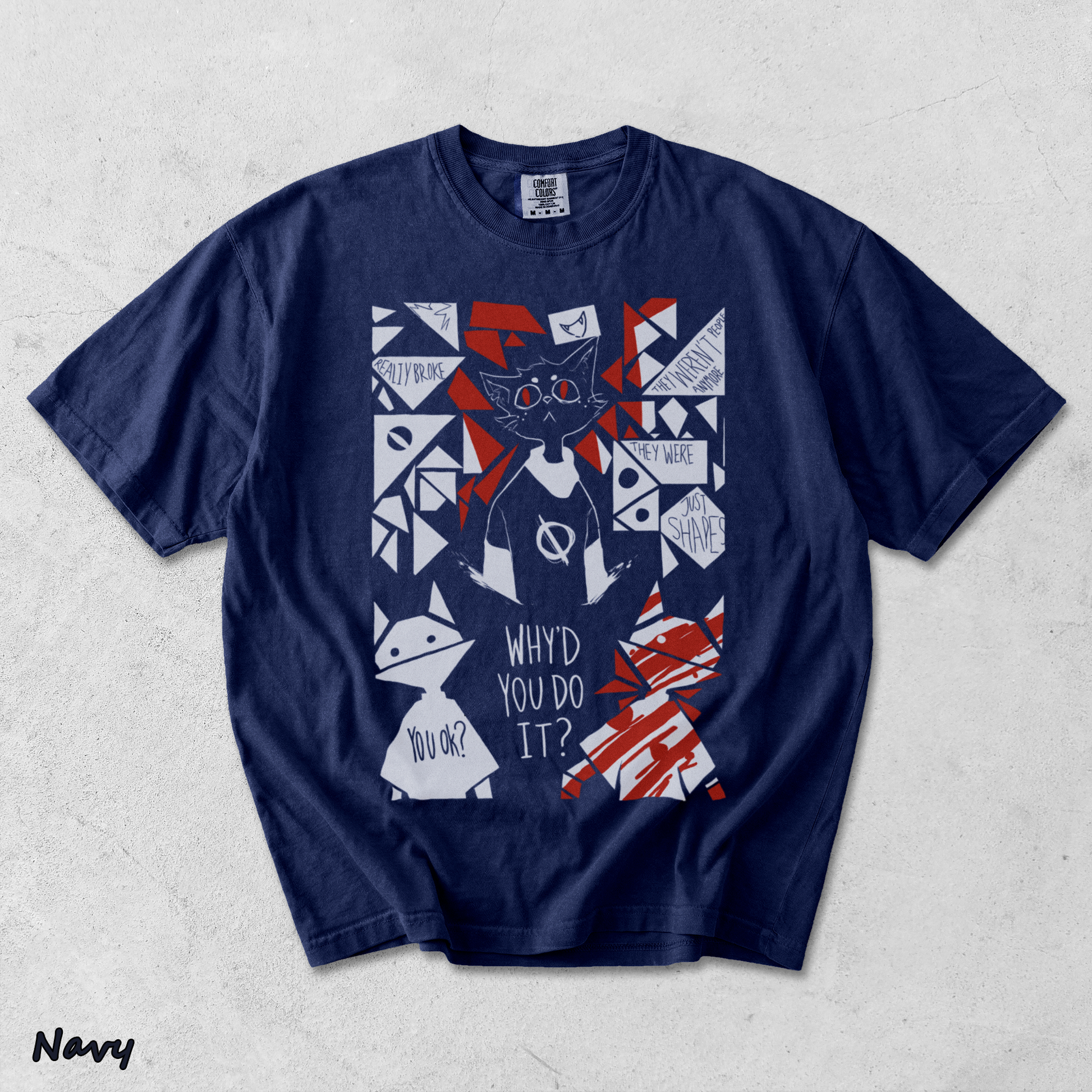 Night in The Woods Mae Borowski Washed Tshirt - True Navy mockup