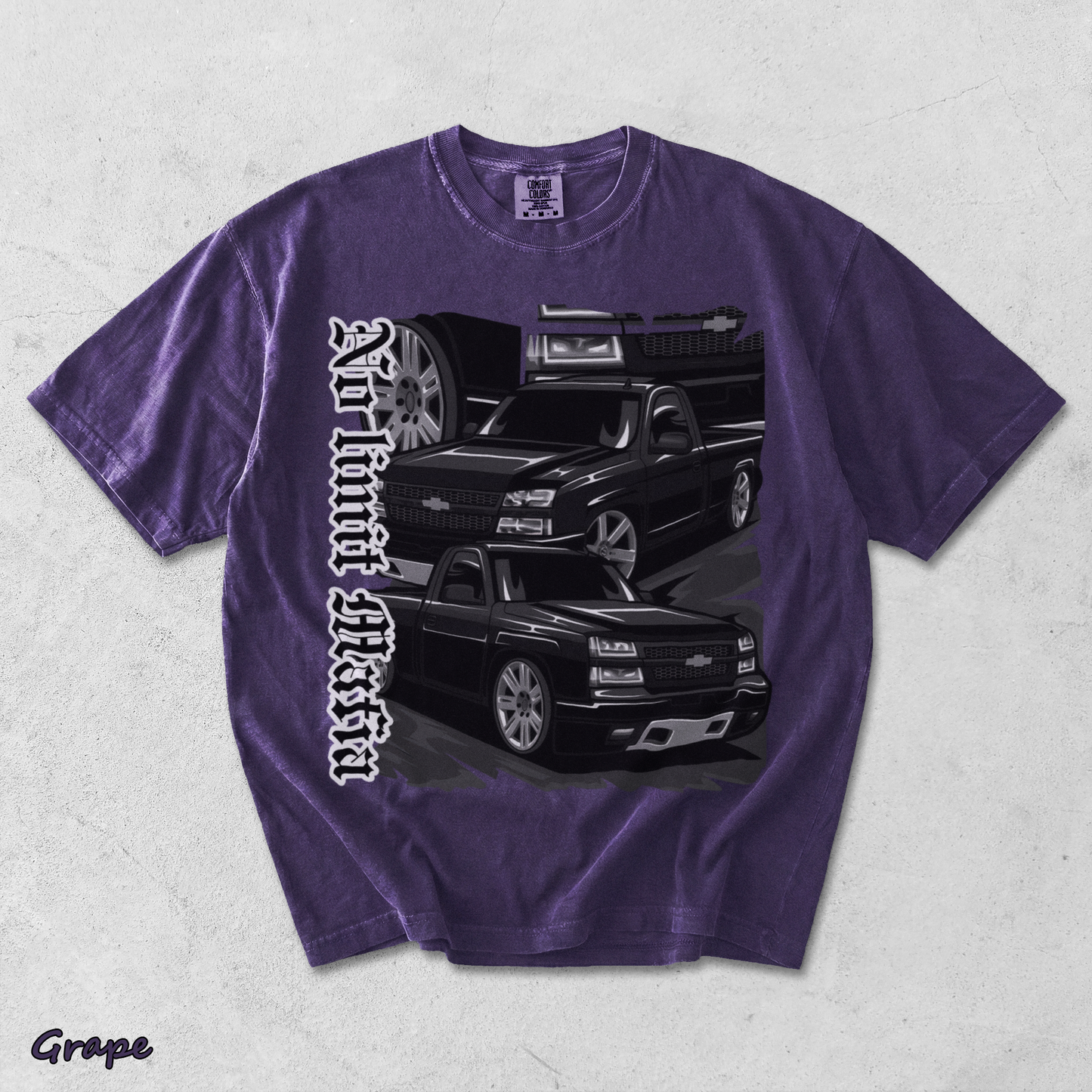 No Limit Mafia T-shirt back - Grape mockup