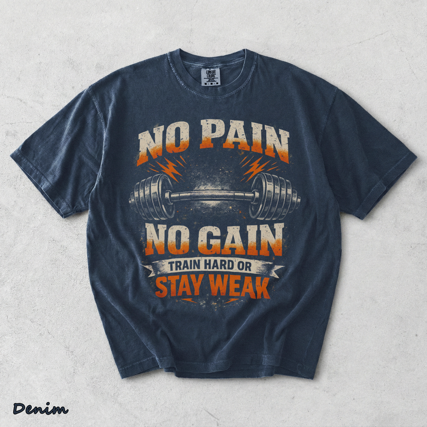 No Pain - Denim mockup