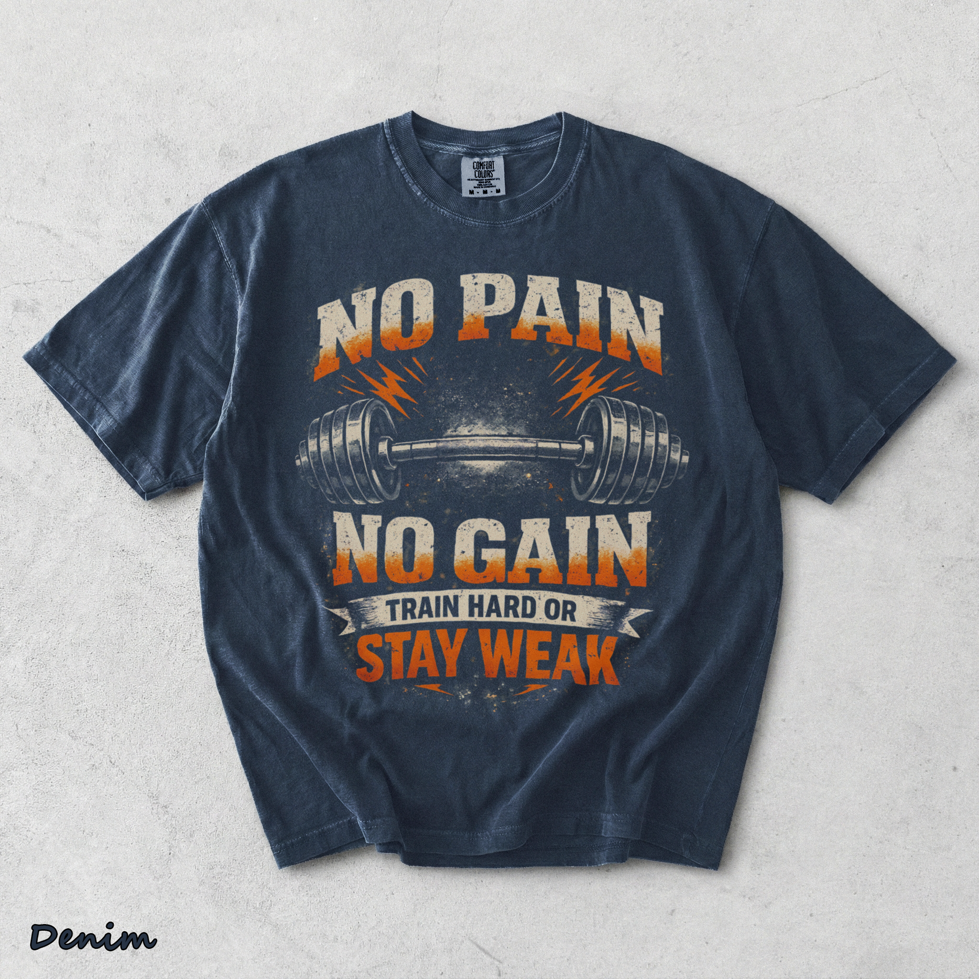 No Pain - Denim mockup