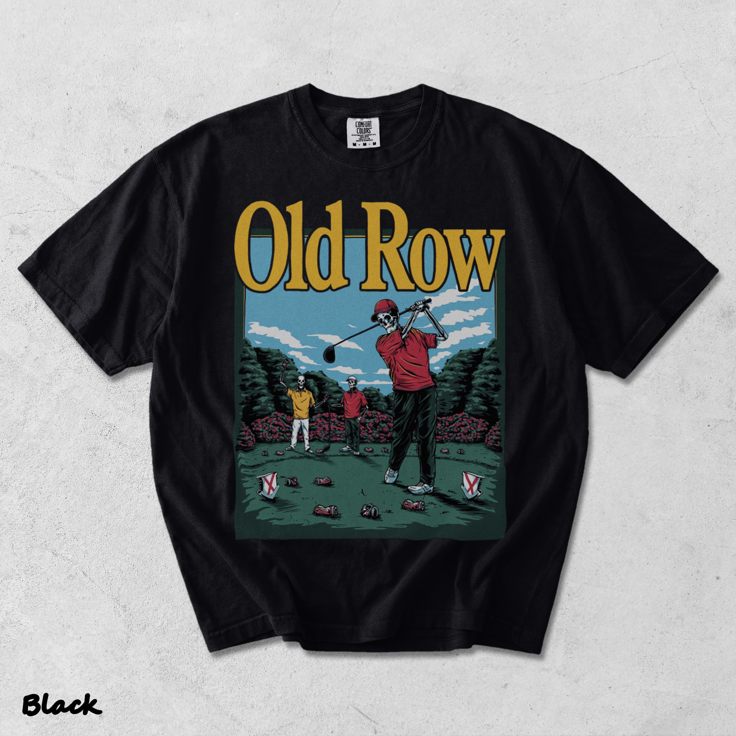 Old Row Golf Back - Black mockup