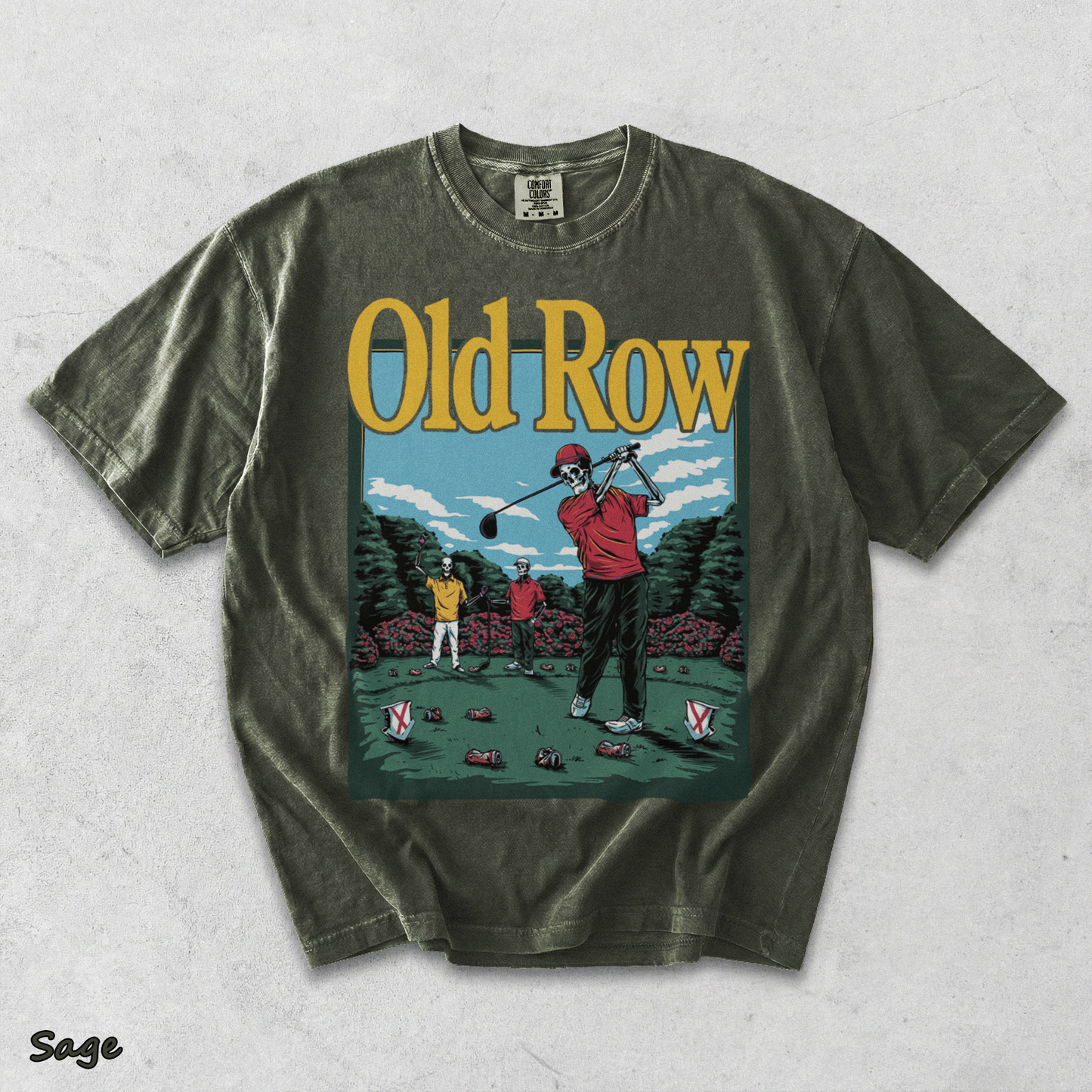 Old Row Golf Back - Sage mockup
