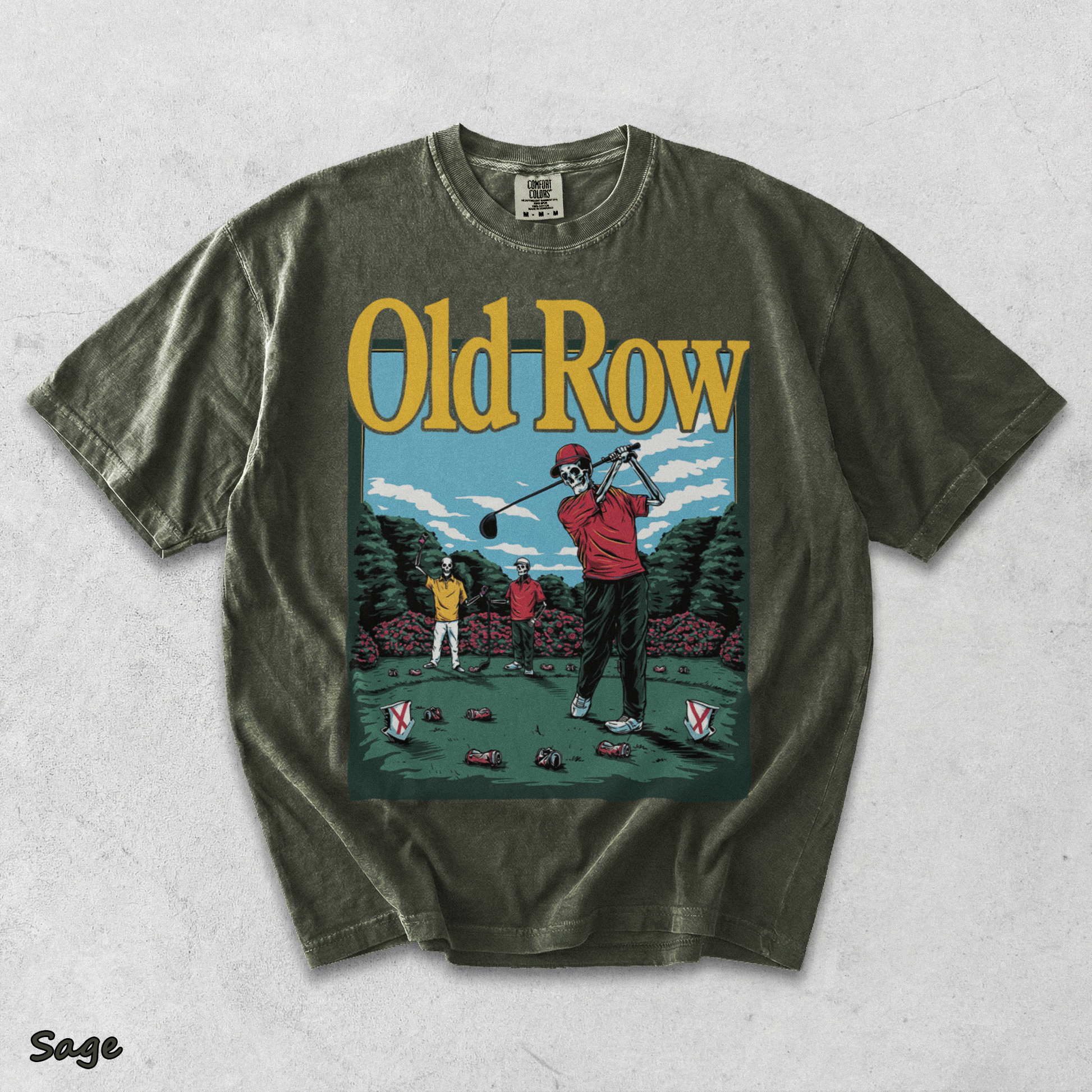 Old Row Golf Back - Sage mockup