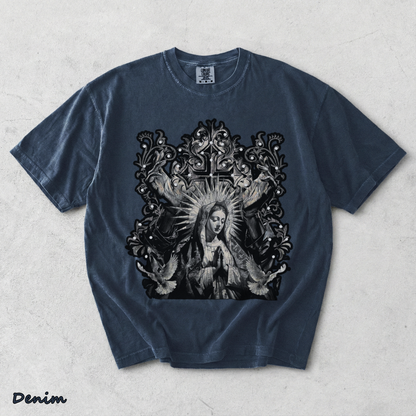Our Goth Distressed Washed Snowflake - Denim mockup